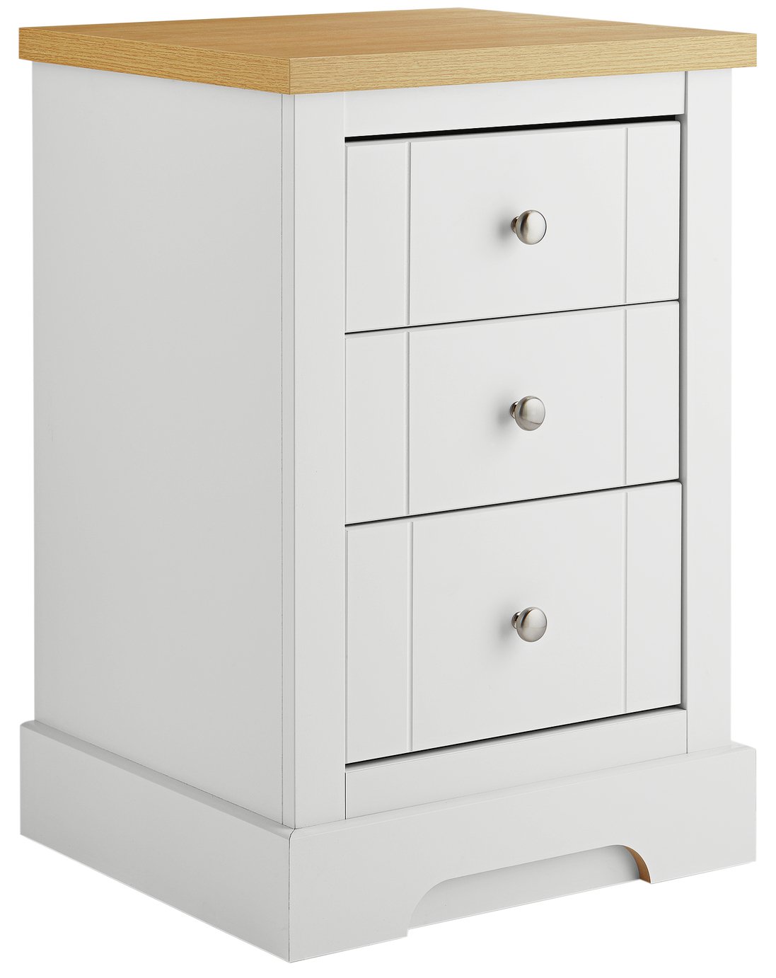 Argos Home Westbury 3 Drawer Bedside Chest - White