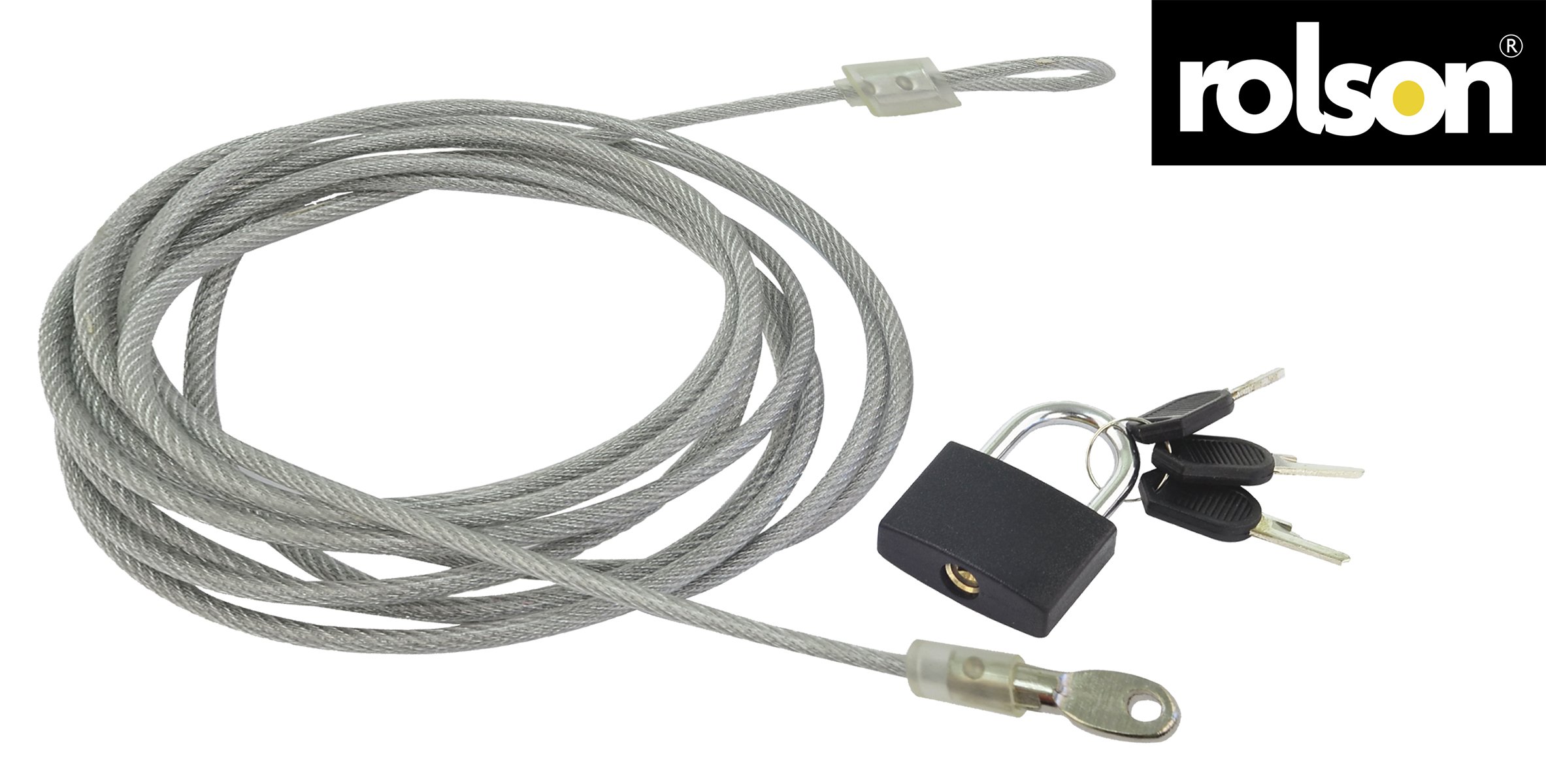 Rolson Security Cable and Bike Lock - 3m