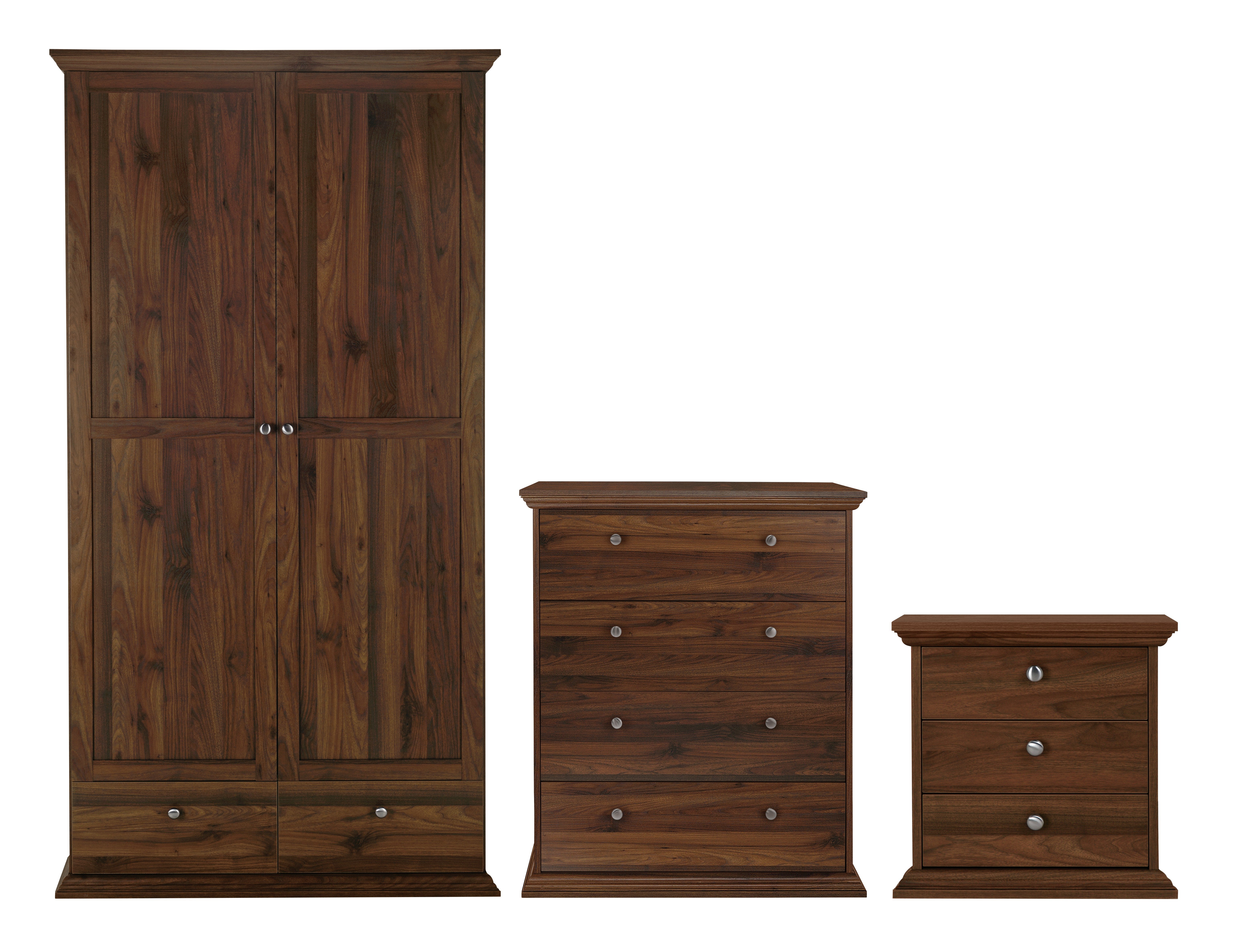 Argos Home Canterbury 3 Piece Package - Walnut Effect