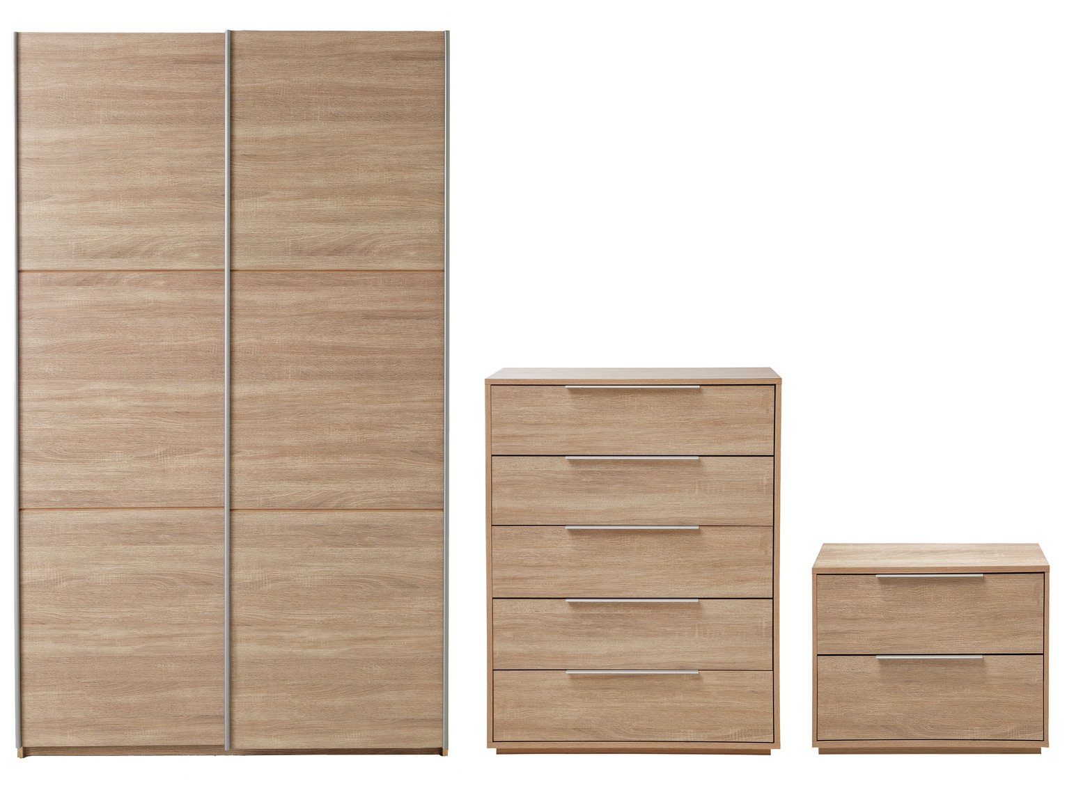 Hygena Bergen 3 Piece Medium Wardrobe Package - Oak Effect