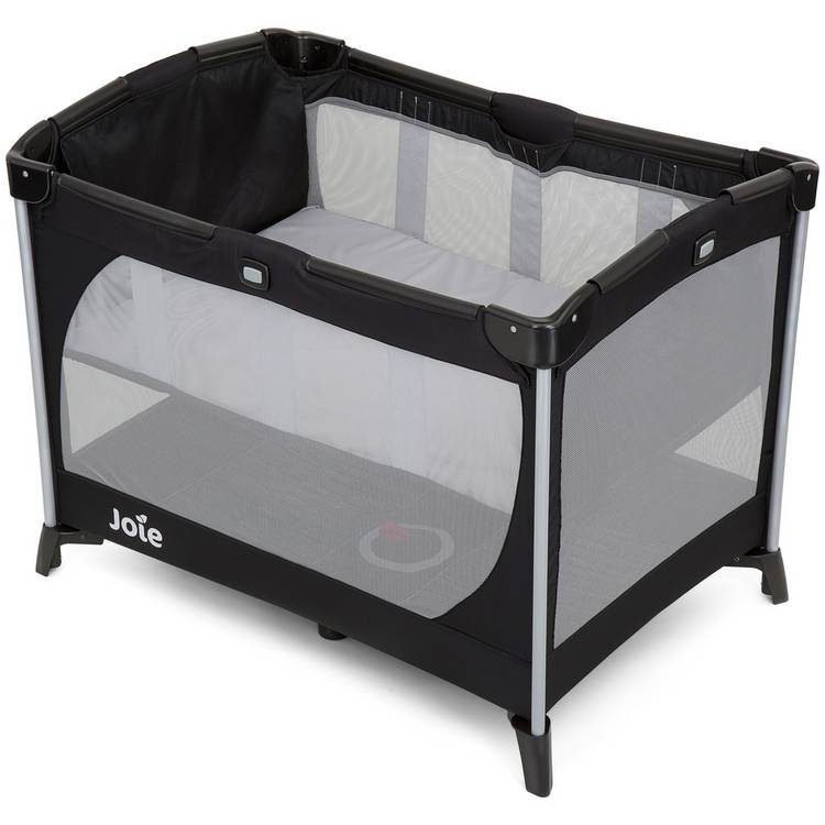 Joie Allura Travel Cot with Bassinet - Black Ink 0