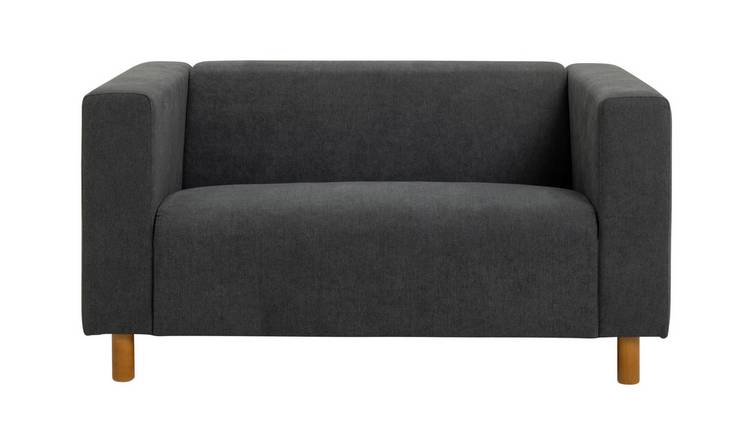 Argos Home Moda Fabric Compact 2 Seater Sofa - Grey