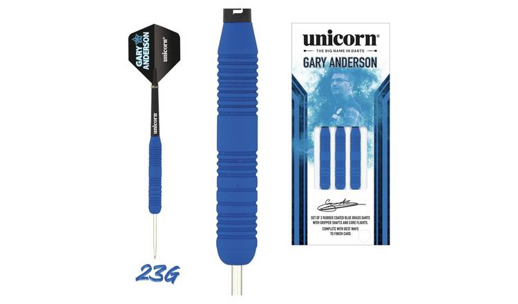 Unicorn Gary Anderson 22g Rubberised Brass Darts