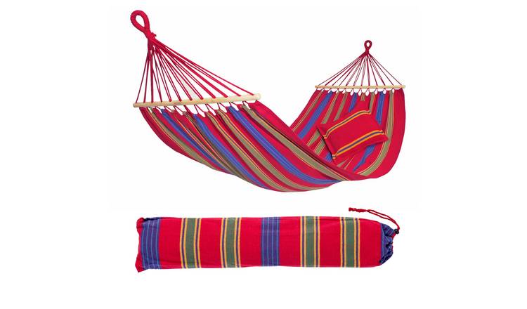 Amazonas Aruba Single Cotton Spreader Bar Hammock – Cayenne