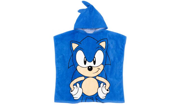 Sonic the Hedgehog Kids Unisex Poncho Towel - Blue