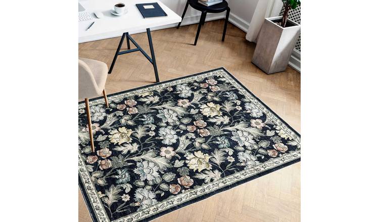 The Rugs Multicoloured Classical Midnight Florals Rug - 120 x 160cm
