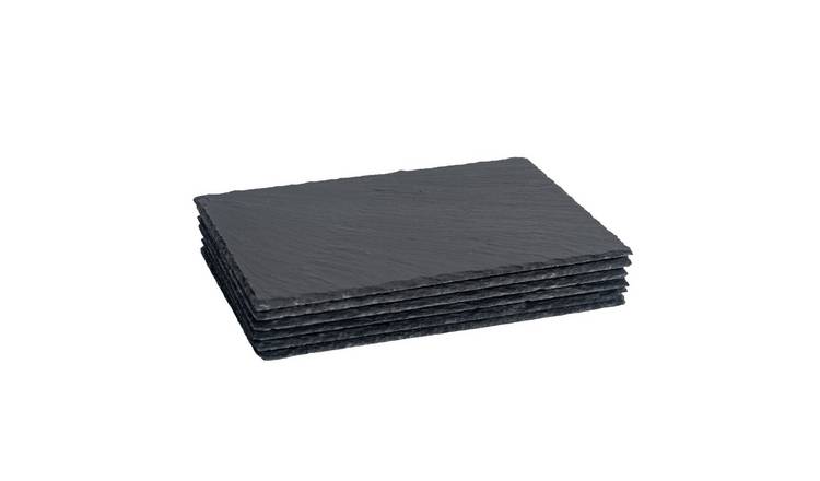 Argon Tableware Rectangle Slate Placemats - Pack of 6