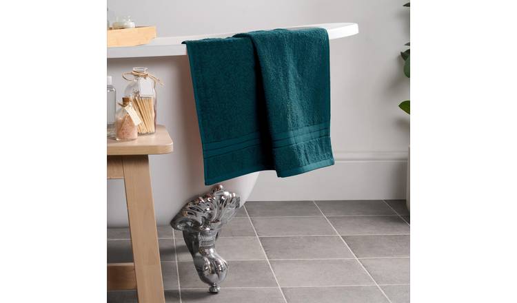 OHS Plain Pure Cotton Hand Towel - 50 x 80cm - Dark Teal