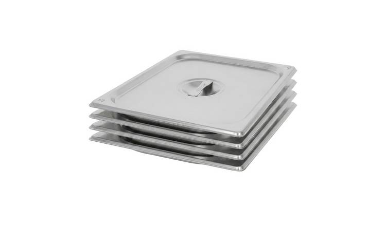 Argon Tableware Gastronorm Containers with Lids 1/2 - 850ml - Set of 4