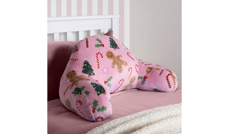 OHS Kids Gingerbreadman Fleece Cuddle Cushion - Pink