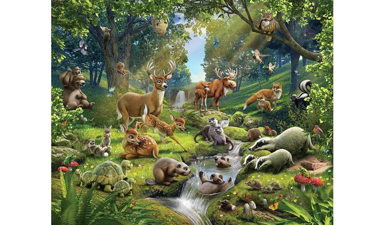 Walltastic Animals of the Forest Kids Wall Mural