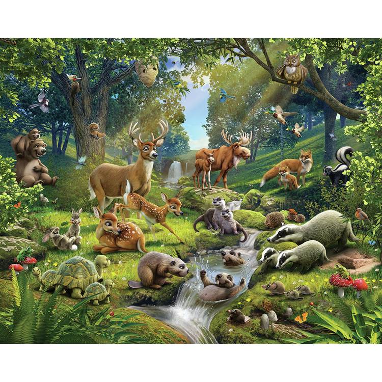 Walltastic Animals of the Forest Kids Wall Mural 0