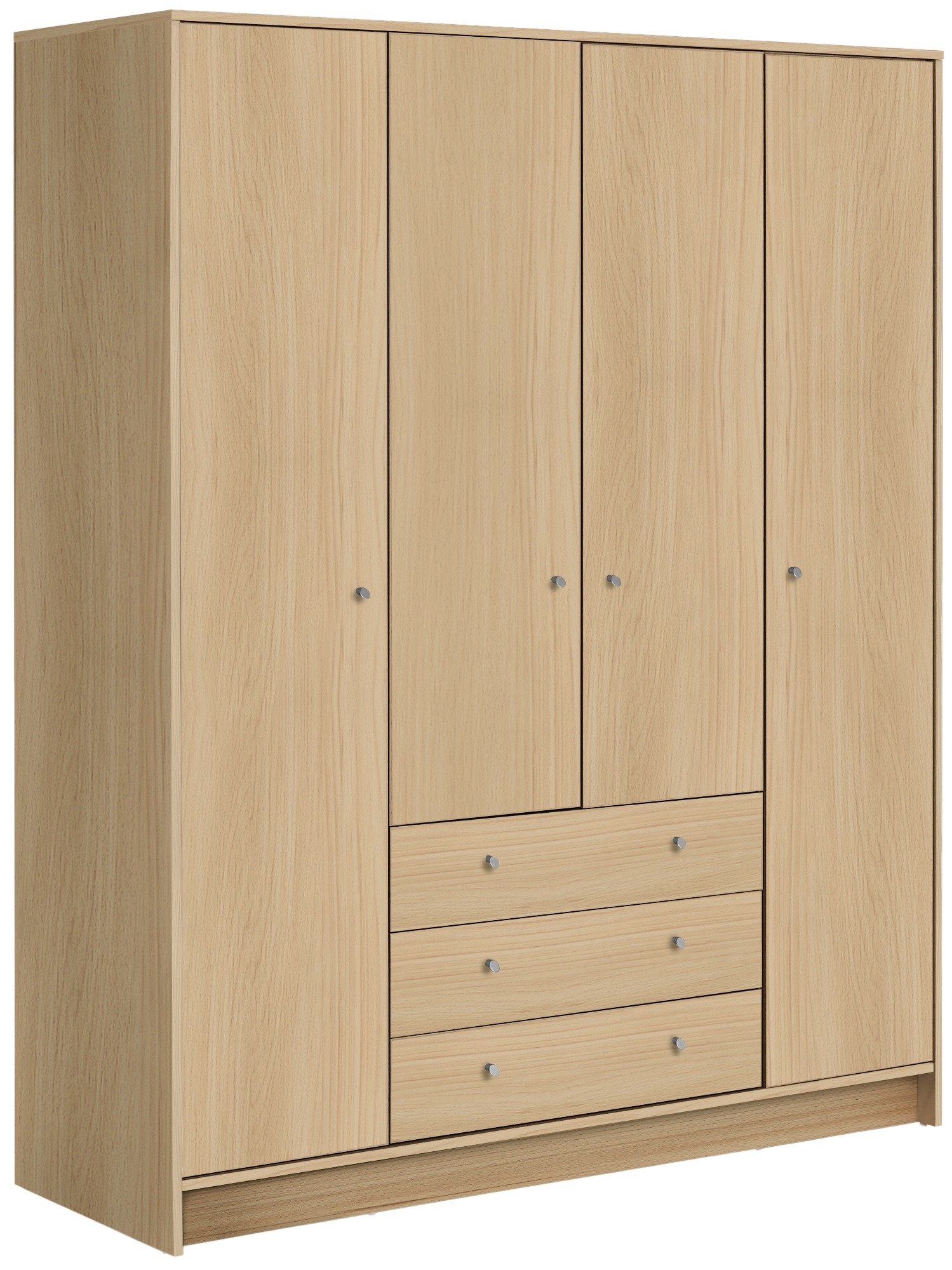 Argos Home New Malibu 4 Door 3 Drawer Wardrobe - Beech Eff