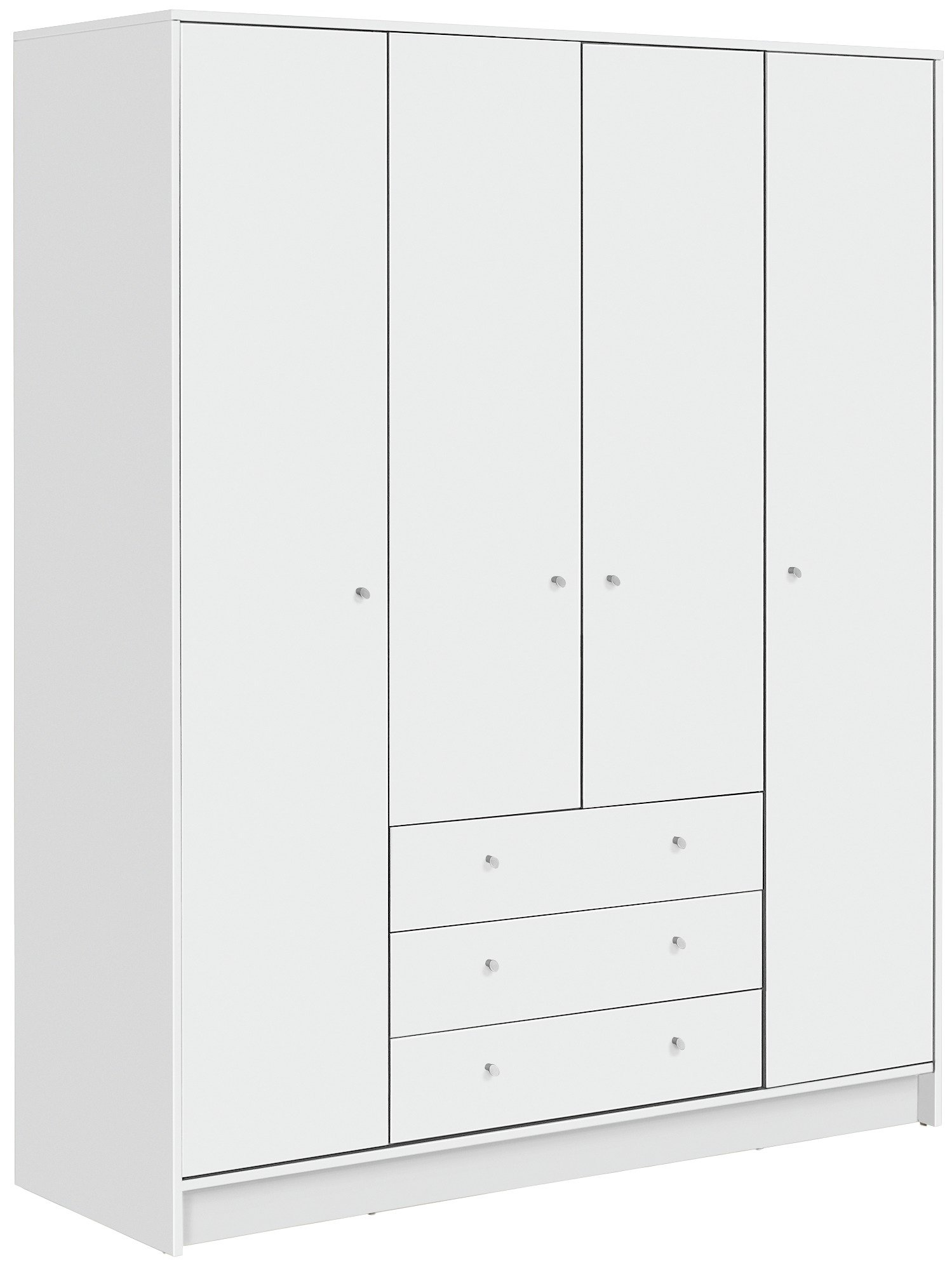 Argos Home New Malibu 4 Door 3 Drawer Wardrobe - White