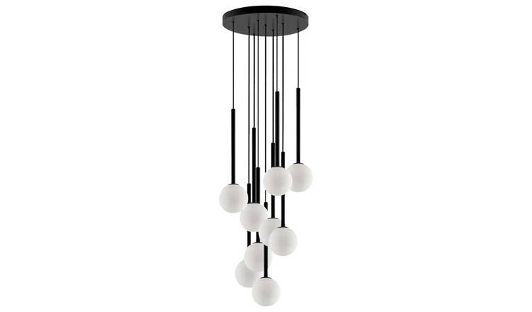 houseof Metal&Glass 9 Light Cluster Ceiling Light - Charcoal