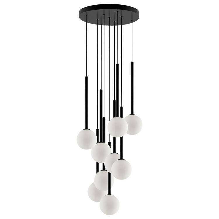 Houseof Metal&Glass 9 Light Cluster Ceiling Light - Charcoal 0