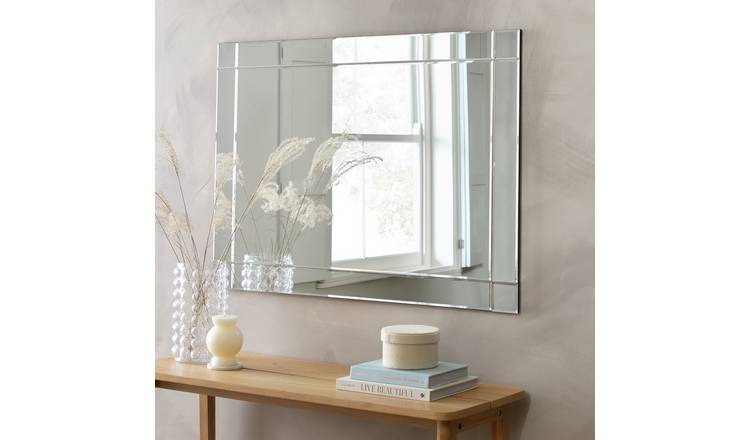 Buy Habitat Bevelled Wall Mirror 104x74cm Wall mirrors Argos