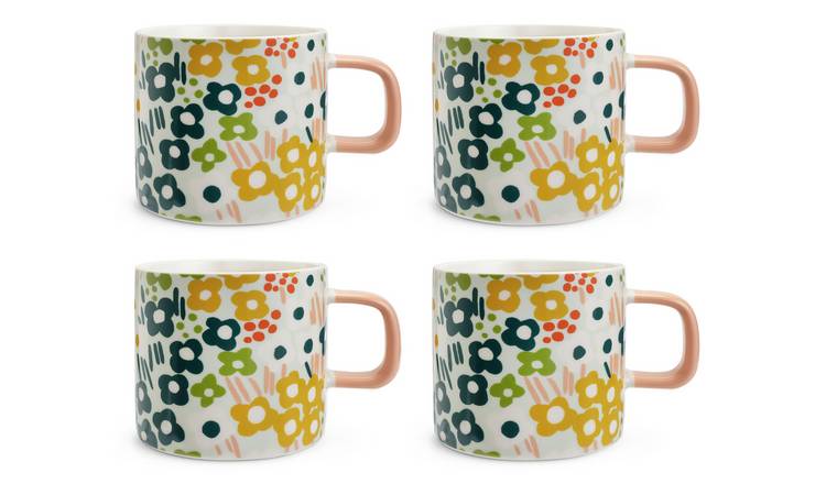 Habitat x Scion Spring Meadow Set of 4 Mugs - Multicoloured