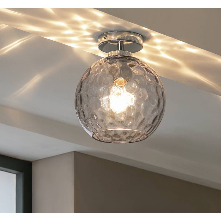 Argos Home Luxe Glass Flush To Ceiling Light - Chrome 0