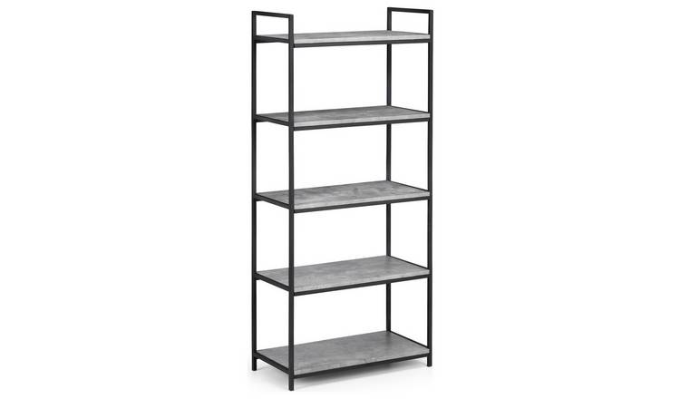 Julian Bowen Staten Metal Bookcase - Black & Grey