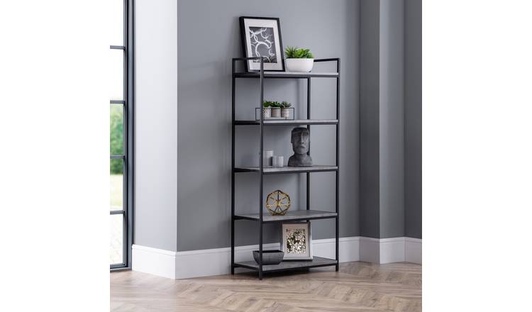 Black and silver deals bookcase