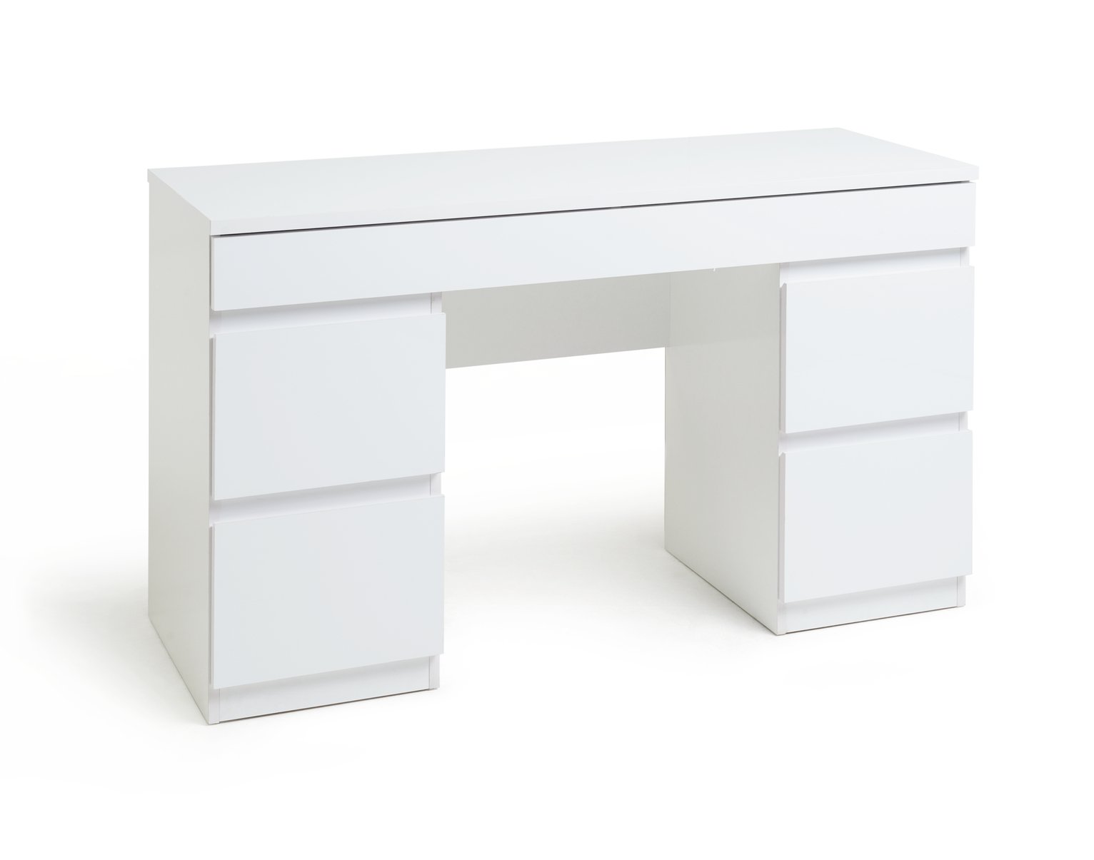 Habitat Jenson 6 Drawer Dressing Table Desk - White Gloss