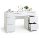 Buy Argos Home Jenson 6 Drawer Dressing Table Desk - White Gloss ...