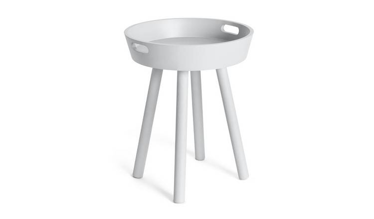 White small store side table