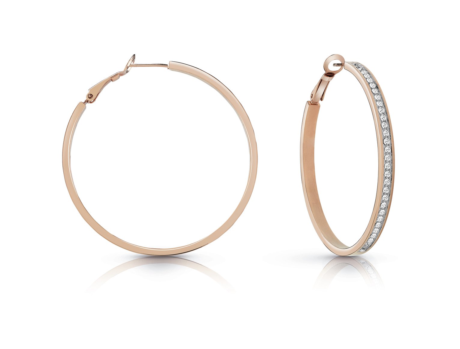 Guess Rose Colour Swarovski Pave Hoop Earrings Review