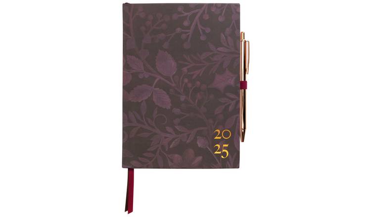 Habitat Dark Floral A5 Week To View Organiser Diary