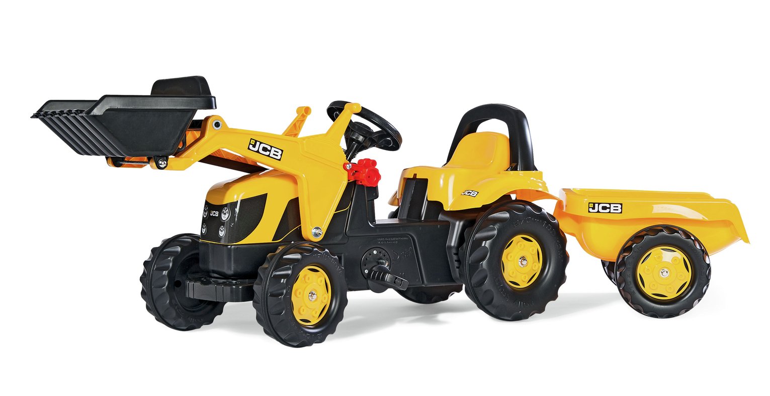 JCB Tractor with Frontloader and Trailer Review