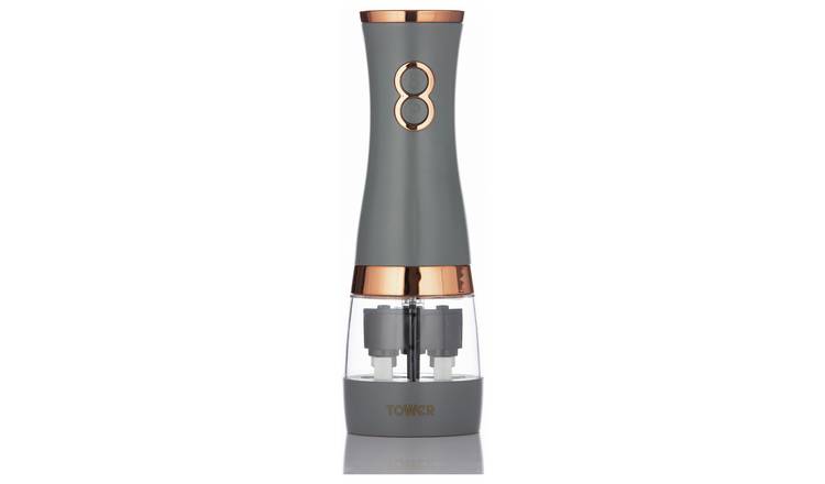 Tower Duo Electric Salt/Pepper Mill, White