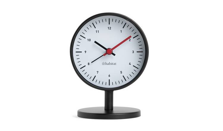 Habitat Analogue Alarm Clock - Black & White