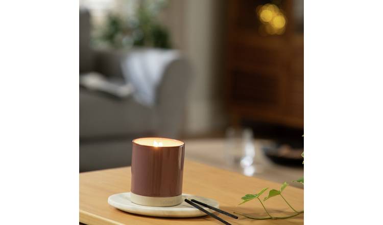 Habitat Small Ceramic Scented Candle - Patchouli & Plum