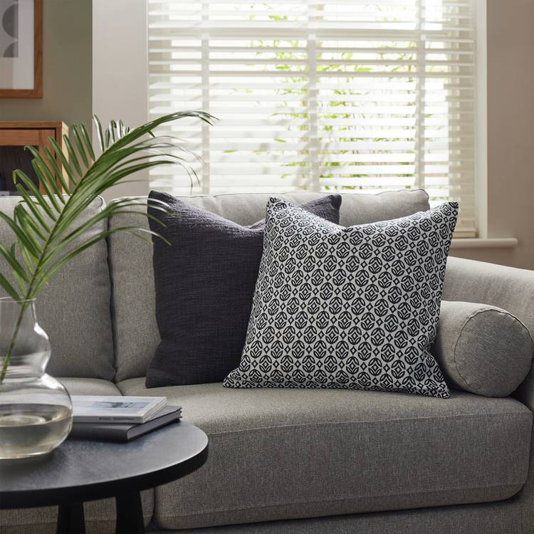 Habitat Timeless Block Print Cushion Cover - 2 Pack -43x43cm 0
