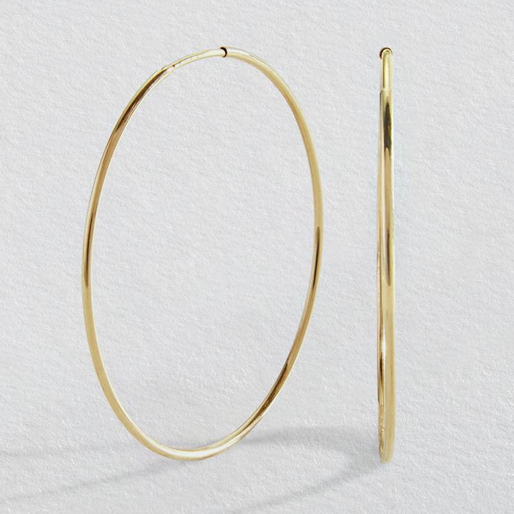 Revere 9ct Yellow Gold Hoop Earrings 0