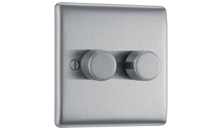 BG 2 Gang 2 Way Dimmer Switch - Stainless Steel