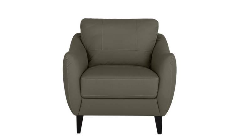 Buy Argos Home Flynn Leather Mix Armchair Grey Armchairs And Chairs Argos