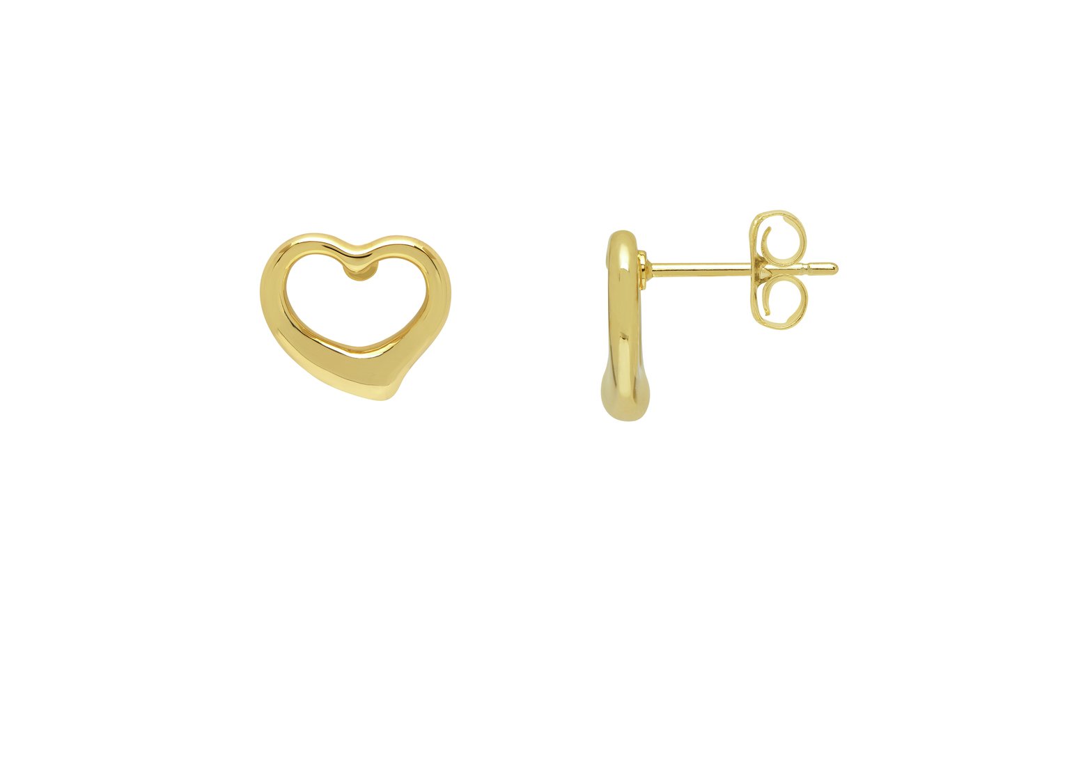 Amelia Grace Gold Colour Open Heart Stud Earrings Review