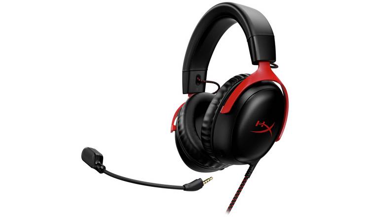 Buy HyperX Cloud III Wired Gaming Headset Black Red Argos