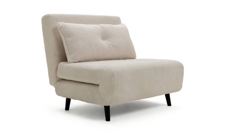 Buy Habitat Roma Single Fabric Chairbed - Cream, Sofabeds