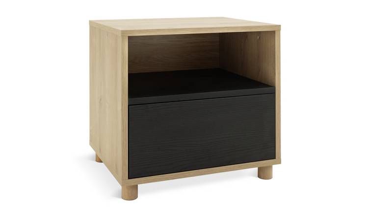 Habitat Koda 1 Drawer Bedside Table - Black