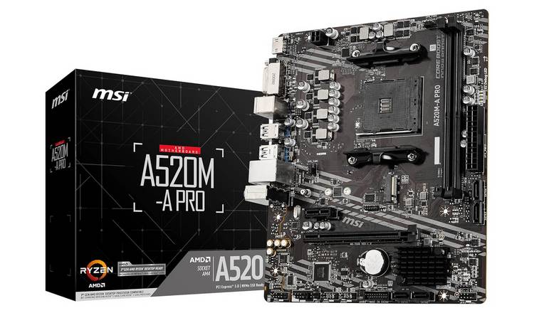 MSI AMD AM4 A520M-A Pro Motherboard