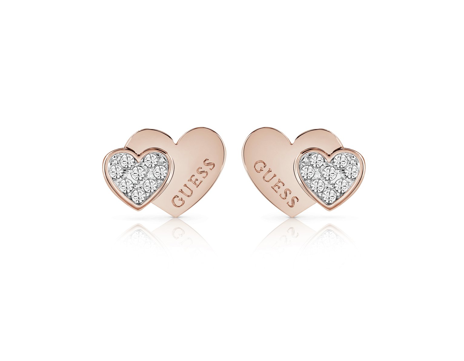 Guess Rose Gold Plated Me N You Double Heart Earrings Review