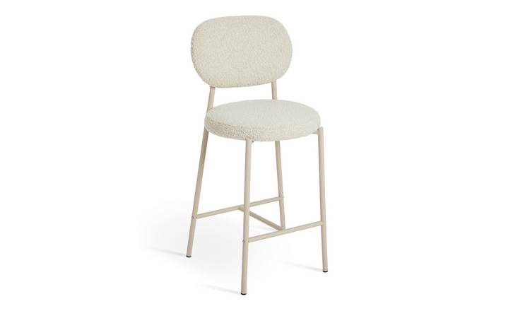 Habitat Orson Boucle Counter Bar Stool - White