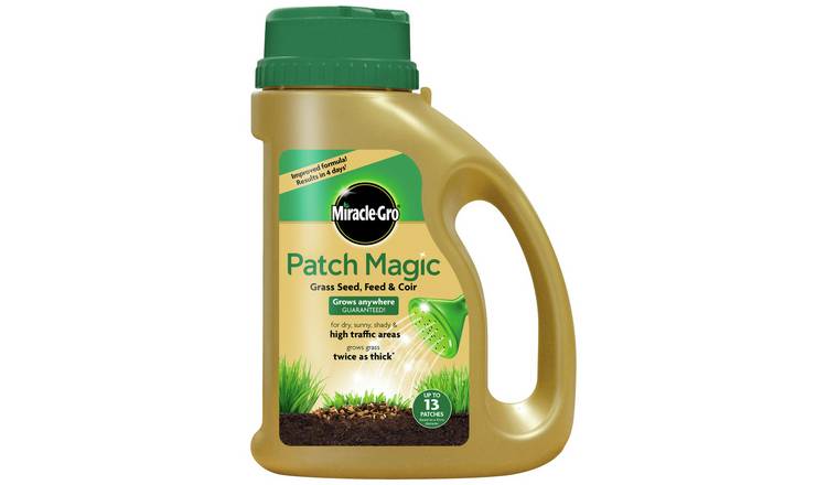 Miracle-Gro Patch Magic Grass Seed, Feed & Coir - 1015g