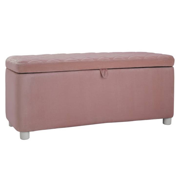 Argos Home Mila Velvet Large Ottoman - Pink 0