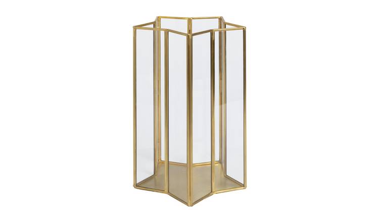 Argos Home Brass Star Lantern - Gold