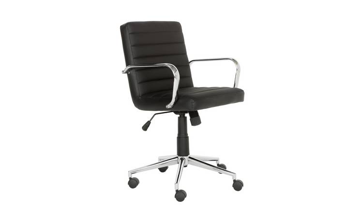 Buy Argos Home Alvar Faux Leather Office Chair - Black | Office chairs
