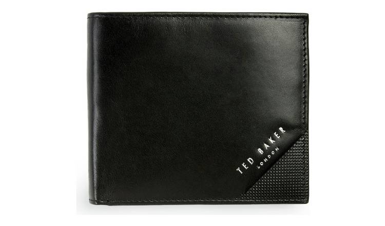 Ted Baker Prug Embossed Black Leather Wallet